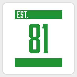 Est 81 Green Sticker